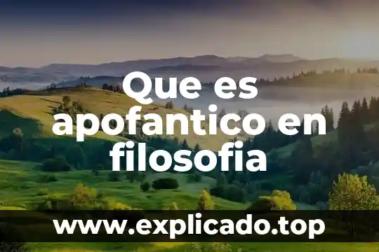 Que es la filosofia para denis diderot 4 Que es apofantico en filosofia