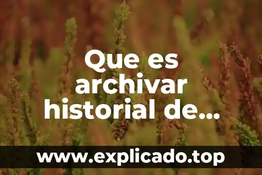 Que es archivar historial de chats whatsapp