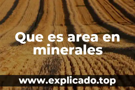 Que es un organigrama del area 3 Que es area en minerales