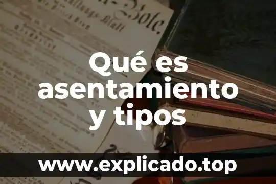Qué es asentamiento y tipos