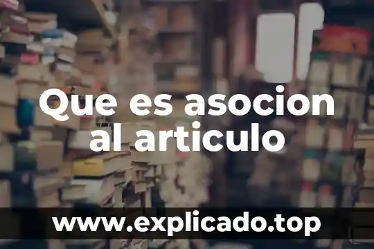 Artículo que es domótica 7 Que es asocion al articulo