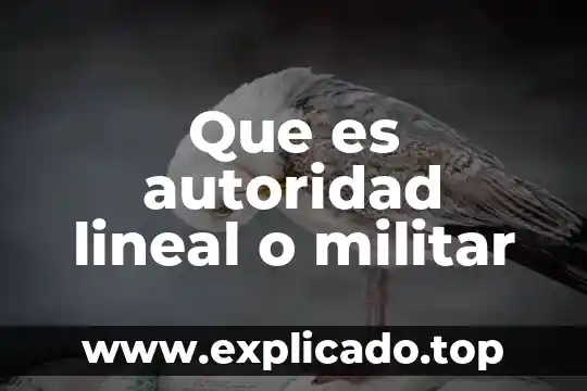 Que es ser autoridad en la familia 8 Que es autoridad lineal o militar
