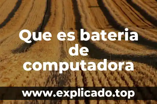 Que es camba en computadora 6 Que es bateria de computadora