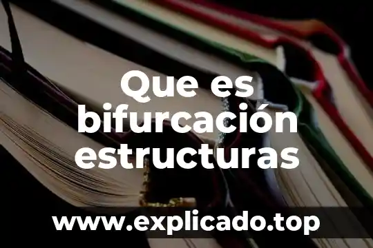 En estructuras que es el o 8 Que es bifurcación estructuras