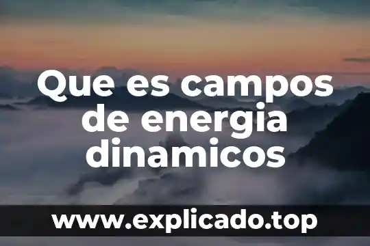 Campos disciplinares que es 7 Que es campos de energia dinamicos