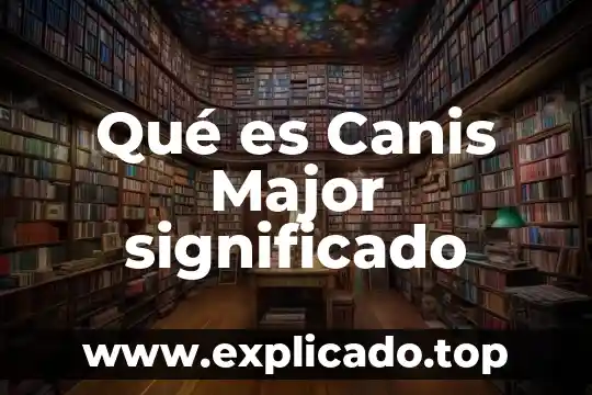Qué es un alfabético y para qué sirve significado 6 Qué es Canis Major significado