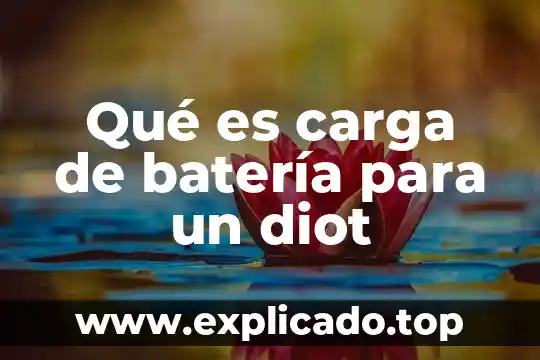 Que es carga de materias 6 Qué es carga de batería para un diot