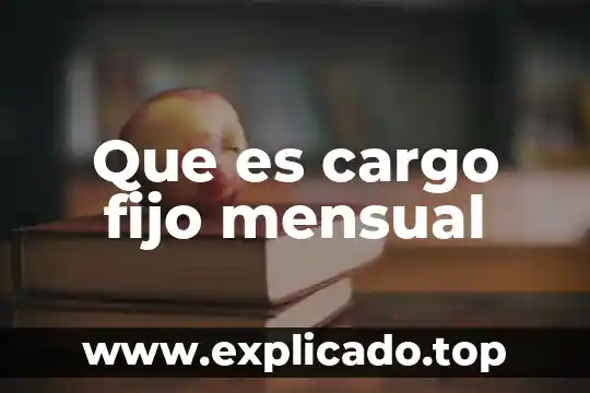 Que es el importe del capital fijo 6 Que es cargo fijo mensual
