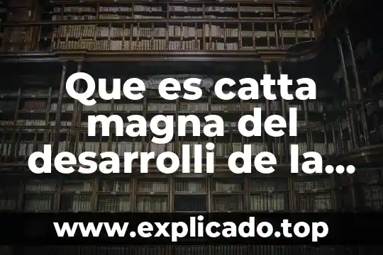 Que es nuestra carta magna 6 Que es catta magna del desarrolli de la comunidad