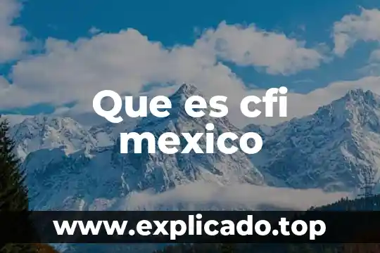 Que es la competencia adm en mexico 3 Que es cfi mexico