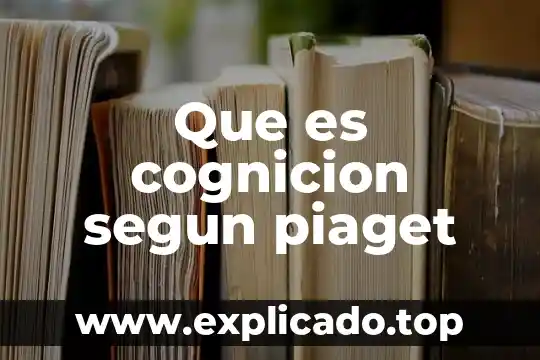 Que es un proceso de cognicion 4 Que es cognicion segun piaget