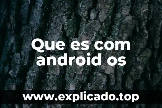 Qué es com android phone 8 Que es com android os