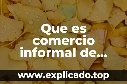 Qué es osd en comercio 3 Que es comercio informal de cerro gordo veracruz xalapa