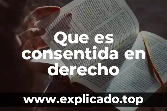Qué es la materialización del derecho 4 Que es consentida en derecho