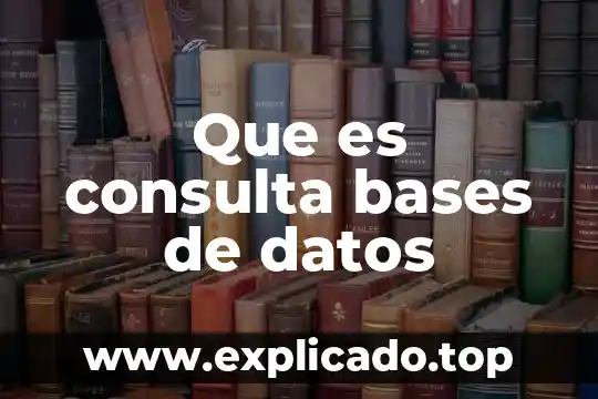 Qué es un esquema en bases de datos 5 Que es consulta bases de datos