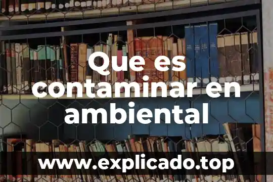 Que es la complejidad ambiental número de interfases externas 7 Que es contaminar en ambiental