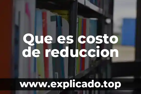 Que es el costo liquido 6 Que es costo de reduccion