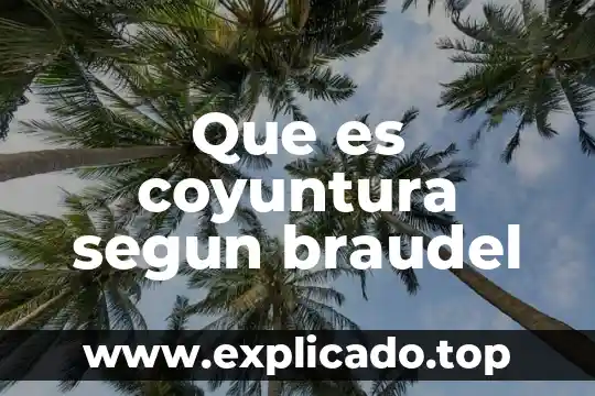 En historia que es coyuntura 5 Que es coyuntura segun braudel
