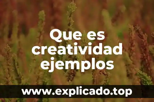 Que es la creatividad primaria y secundaria 7 Que es creatividad ejemplos