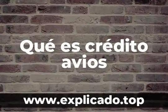 Que es indispensable para otorgar el credito 8 Qué es crédito avios