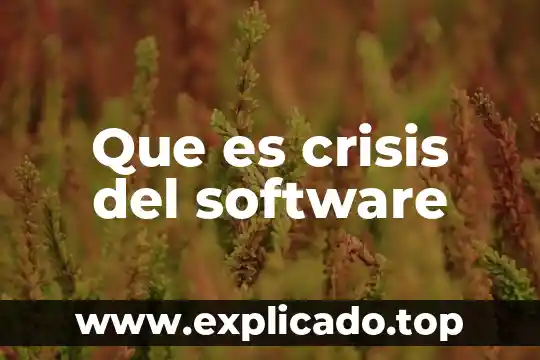 Software de edición de imágenes que es 8 Que es crisis del software