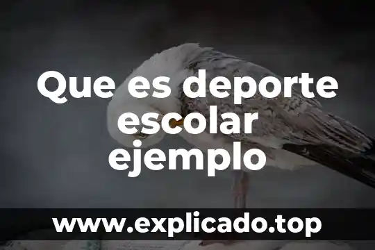 Prueba cluster a que es 7 Que es deporte escolar ejemplo