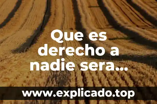 Que es el derecho de caza 6 Que es derecho a nadie sera esclavizado