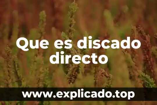 Que es el complemento de un objeto directo 6 Que es discado directo