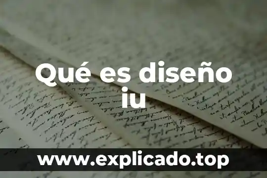 Qué es diseño iu