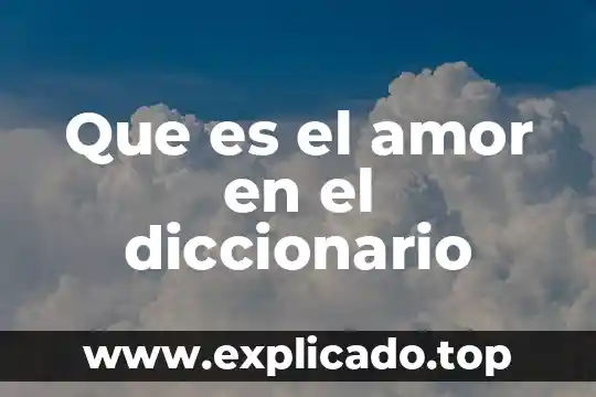 Que es la cavidad de retzius diccionario 4 Que es el amor en el diccionario