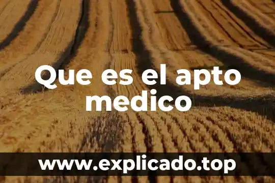 Actriz que es médico 7 Que es el apto medico