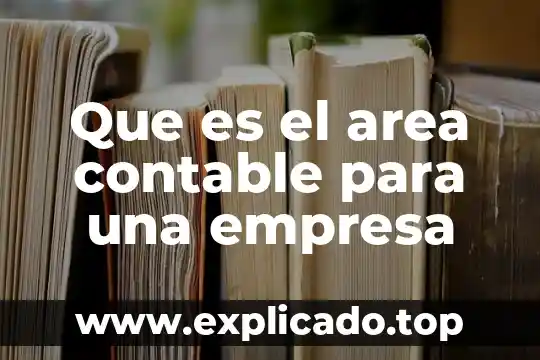 Que es analisis contable 5 Que es el area contable para una empresa