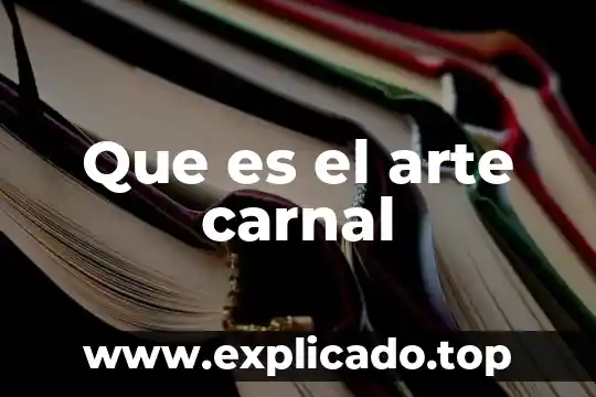 Que es lo sublime en el arte 6 Que es el arte carnal