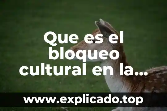 Que es una cronica cultural 6 Que es el bloqueo cultural en la creatividad