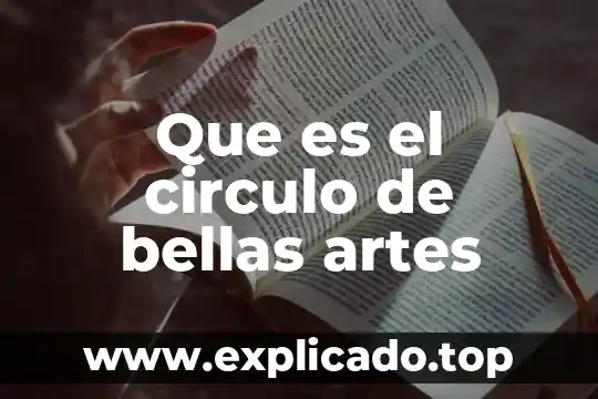 Qué es instituto nacional de bellas artes 6 Que es el circulo de bellas artes