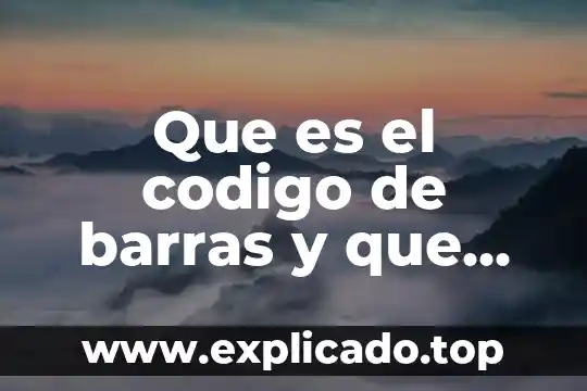 Que es el codigo de barras y que ventajas otorga