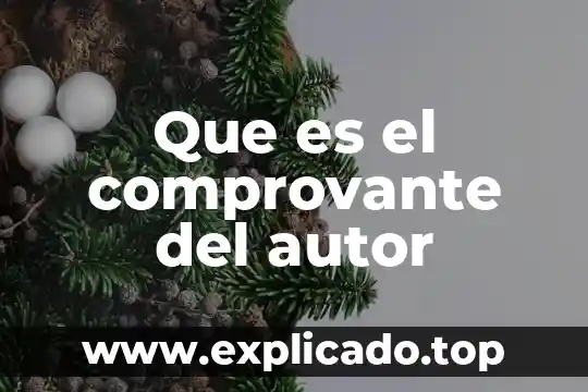 Fotografizzzzz de autor que es 5 Que es el comprovante del autor