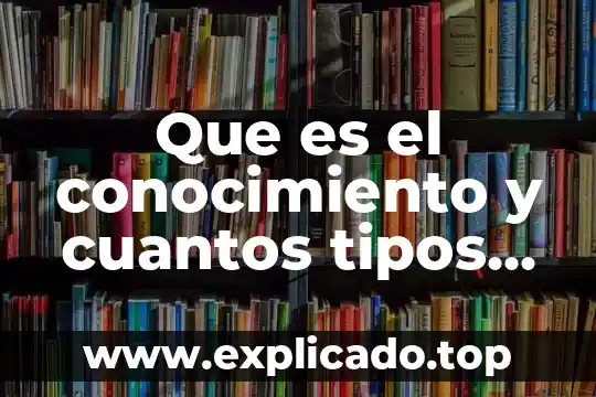 Que es la reproduccion asistida y sus tipos 3 Que es el conocimiento y cuantos tipos conoces