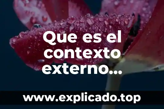 Que es el contexto historico social 3 Que es el contexto externo educativo