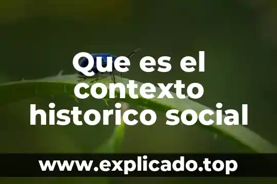 Que es el contexto en la educacion 8 Que es el contexto historico social