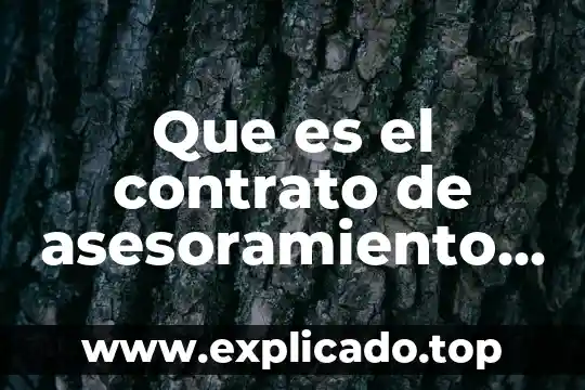 Que es un contrato de adquisicion 4 Que es el contrato de asesoramiento tecnico
