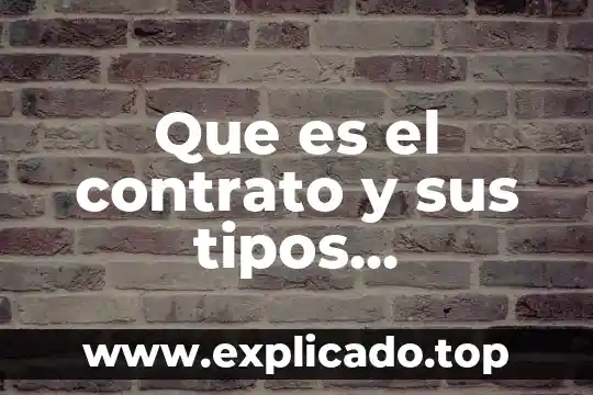 Que es el contrato y sus tipos slideshare