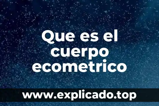 Que es el cuerpo ecometrico