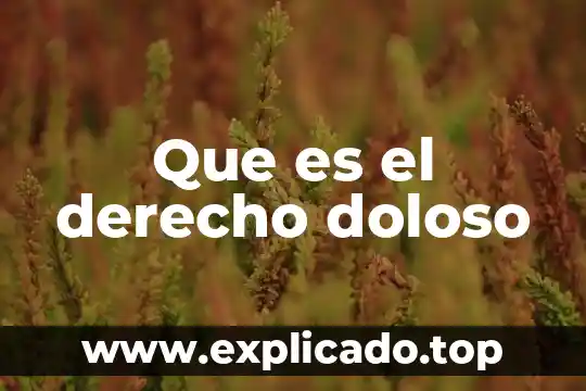 Que es el derecho de caza 8 Que es el derecho doloso