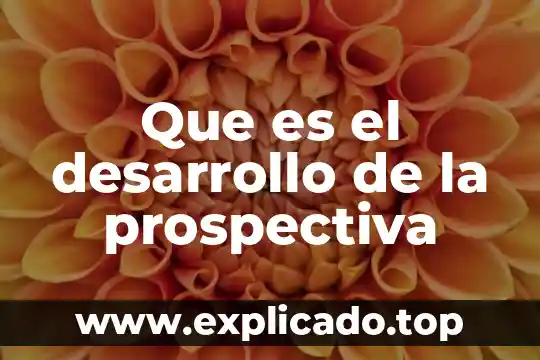 Qué es el modelo de visión prospectiva 5 Que es el desarrollo de la prospectiva