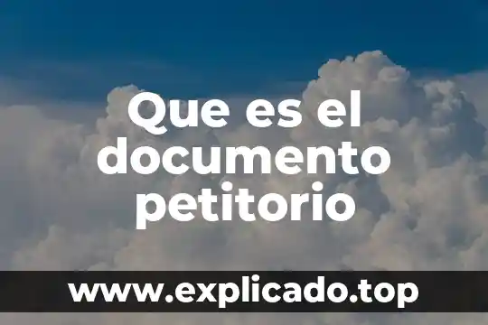 Que es tamaño del documento 4 Que es el documento petitorio