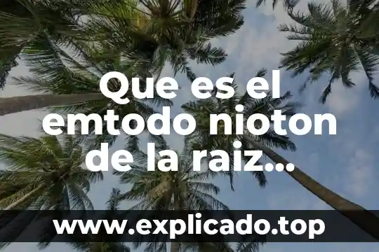 Raíz ambiental que es 3 Que es el emtodo nioton de la raiz cuadrada