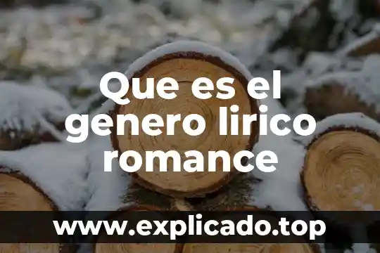 Que es bomba del genero lirico 4 Que es el genero lirico romance