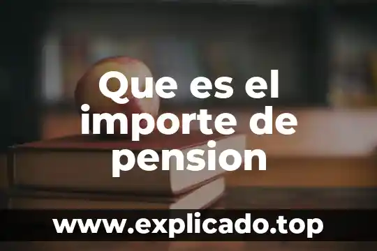 Que es importe de interses 4 Que es el importe de pension