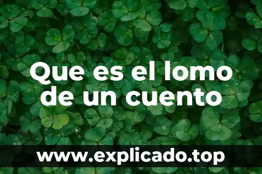 Que es la centrípeta en un cuento 6 Que es el lomo de un cuento